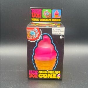 Pink NeeDoh Nice Cream Cone Ice Cream Squishy Toy 2026 Nee Doh NEW